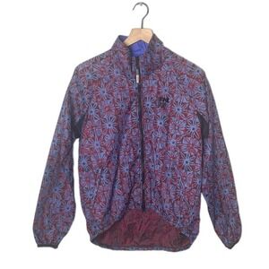 Vintage IN Sport Women’s Flower Print Zip Up Windbreaker Jacket Size Medium